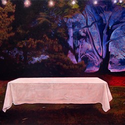 Robert Gear, The Consecration, 2024, oil on board, 30 x 40cm