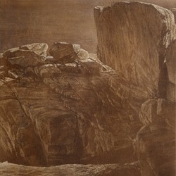Tony Windberg, Bridge (detail), 2024, engraved earth pigments, 51 x 40.5cm (Panel 3)