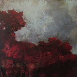 Merrick Belyea, Rottnest Landscape 1, 2016, oil on board, 120 x 120cm. St John of God Hospital Art Collection