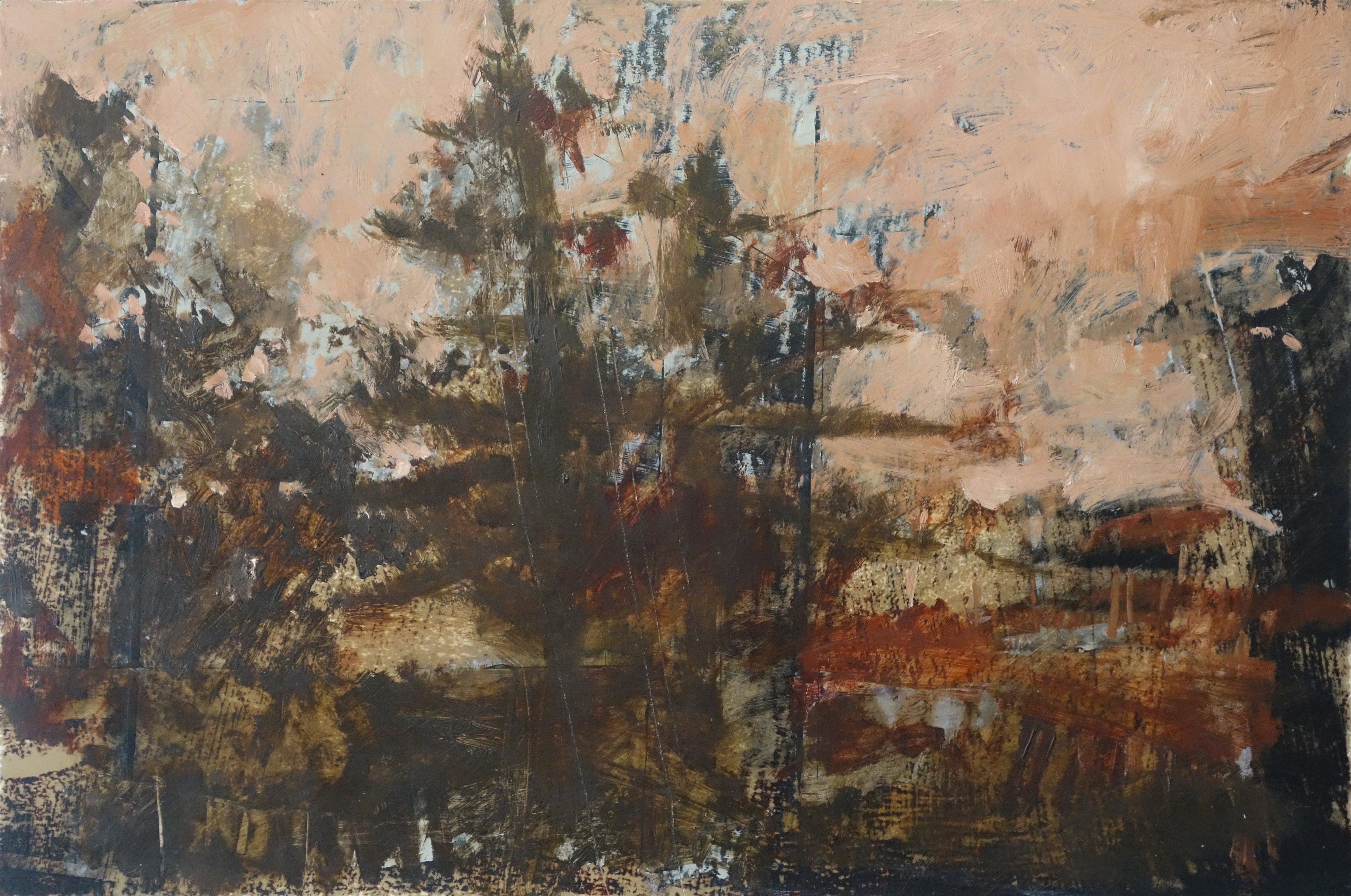 Merrick Belyea, Remnant Urban Landscape (Fremantle), 2017, oil on board, 61 x 91cm. Wesfarmers Arts Collection