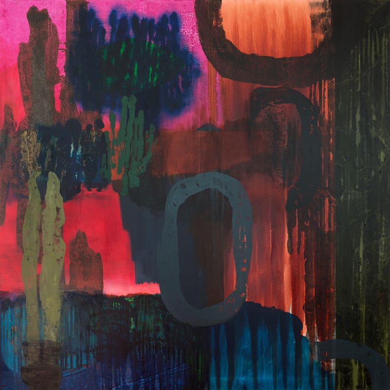 Jo Darbyshire, The Glorious Decline, 2018, oil on canvas, 200 x 200cm