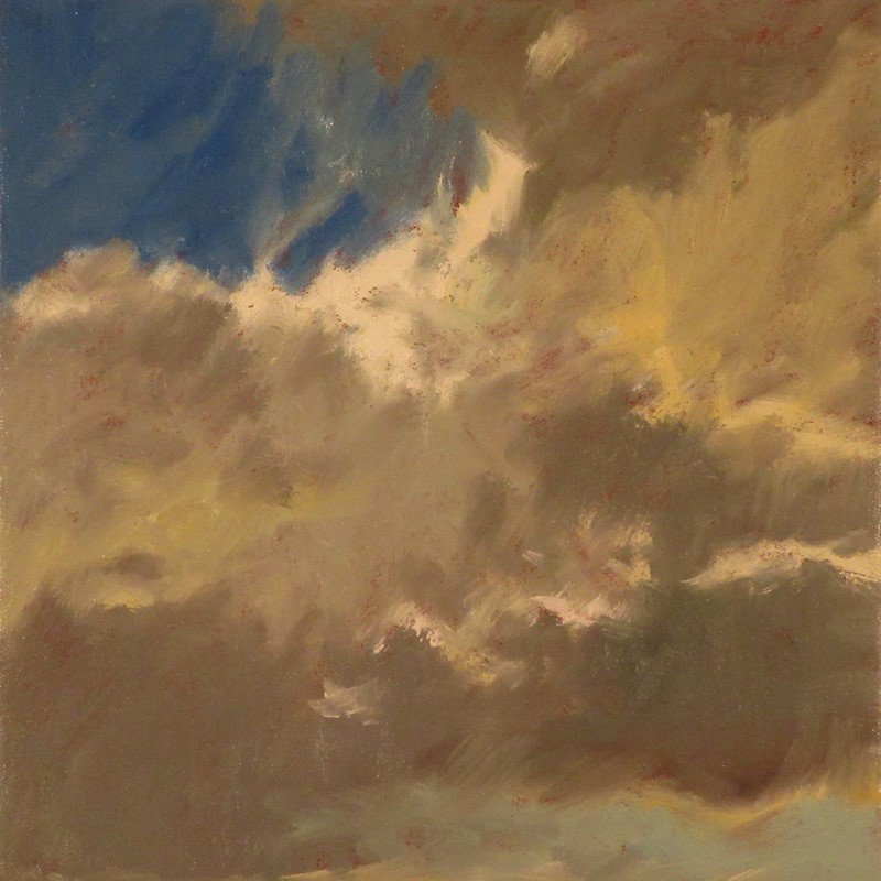 December Storm, 2018, oil on canvas, 30.5 x 30.5cm