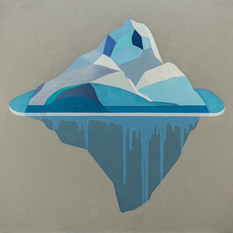 Iceberg, 2017, oil on Belgian linen, 83.5 x 83.5cm