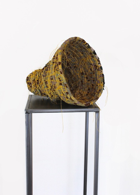 Olga Cironis, Desert Storm, 2016, fabric and camp thread, 23 x 23 x 26cm on metal stand 110 x 20 x 20cm