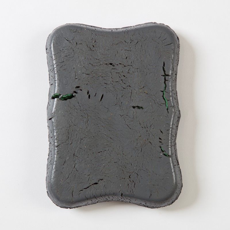 Grey Ingot, 2018, acrylic paint on timber, 24 x 18 x 3.5cm