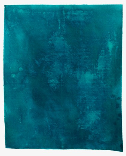 Penny Coss, Untitled Blue, 2018, acrylic on unstretched canvas, 160 x 150cm