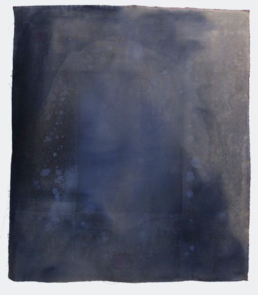 Penny Coss, Black Stain Over an Undetermined Field, 2017, acrylic on canvas, 160 x 160cm