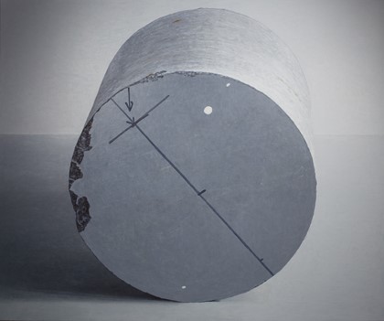 Ron Nyisztor, Gravity Diamond Cut, 2017, oil on canvas, 122 x 102cm