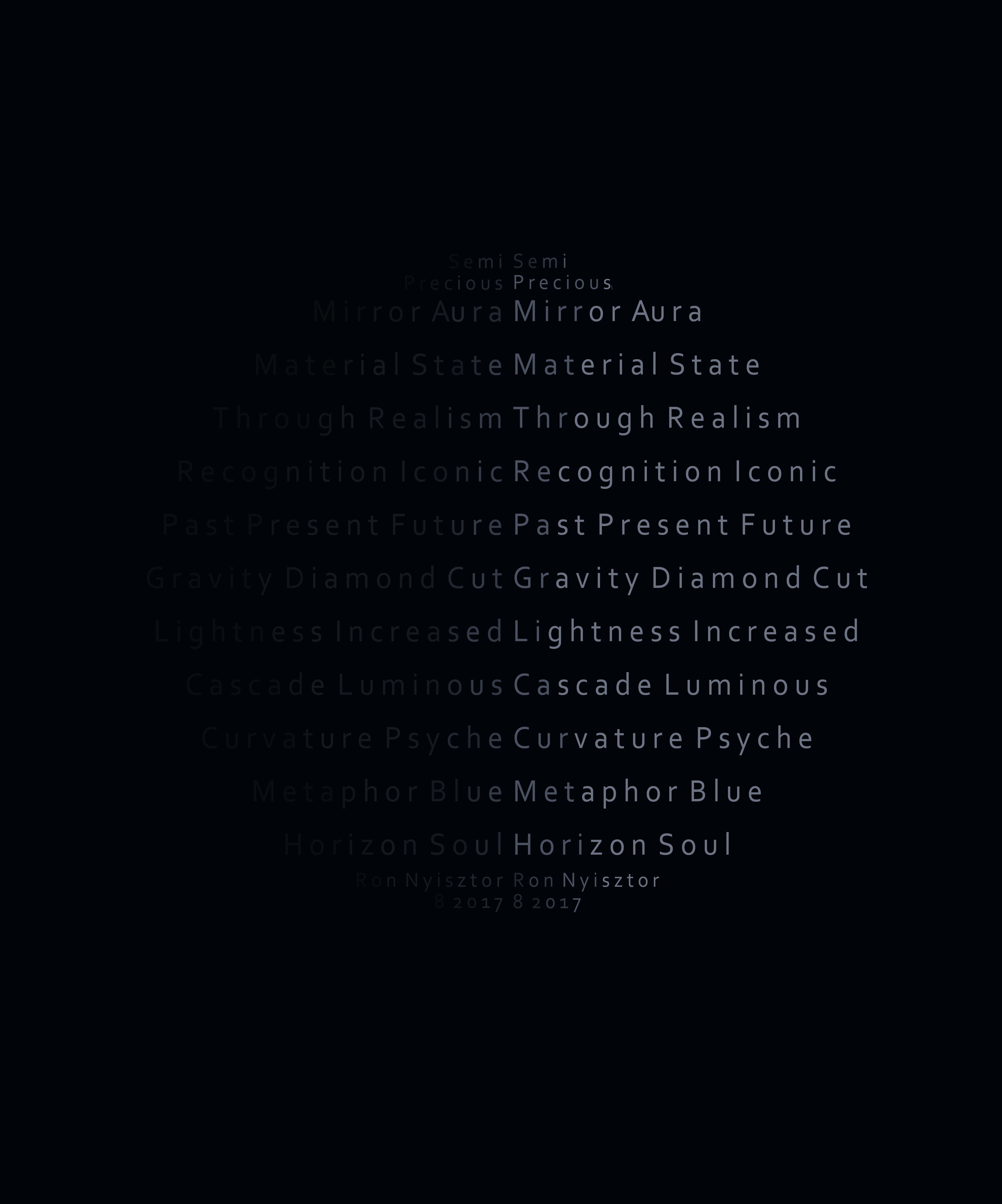 Ron Nyisztor, Metaphor Blue, 2017