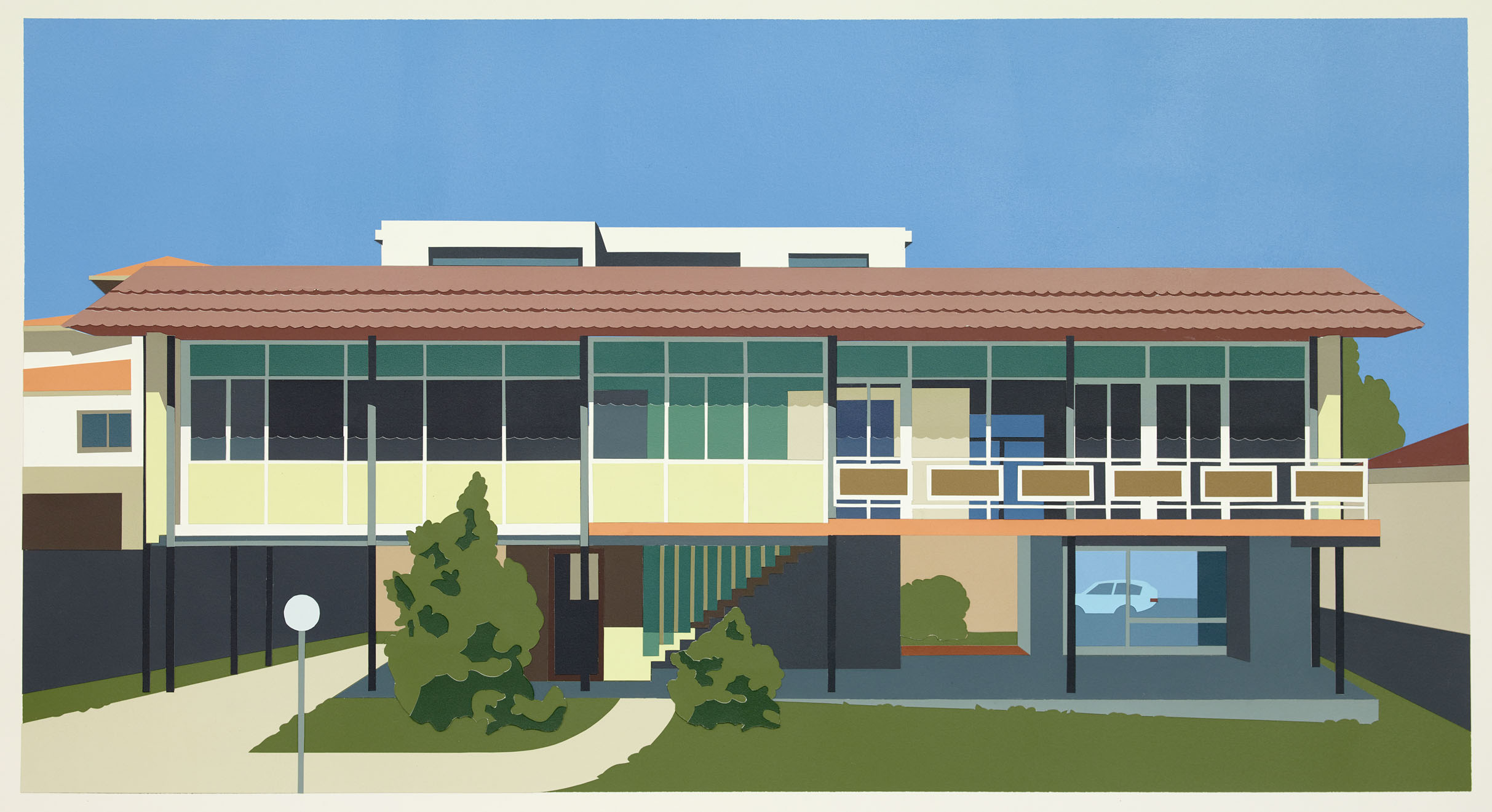 Joanna Lamb, House 012017, 2017, acrylic on paper, 43 x 80cm