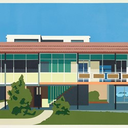 Joanna Lamb, House 012017, 2017, acrylic on paper, 43 x 80cm