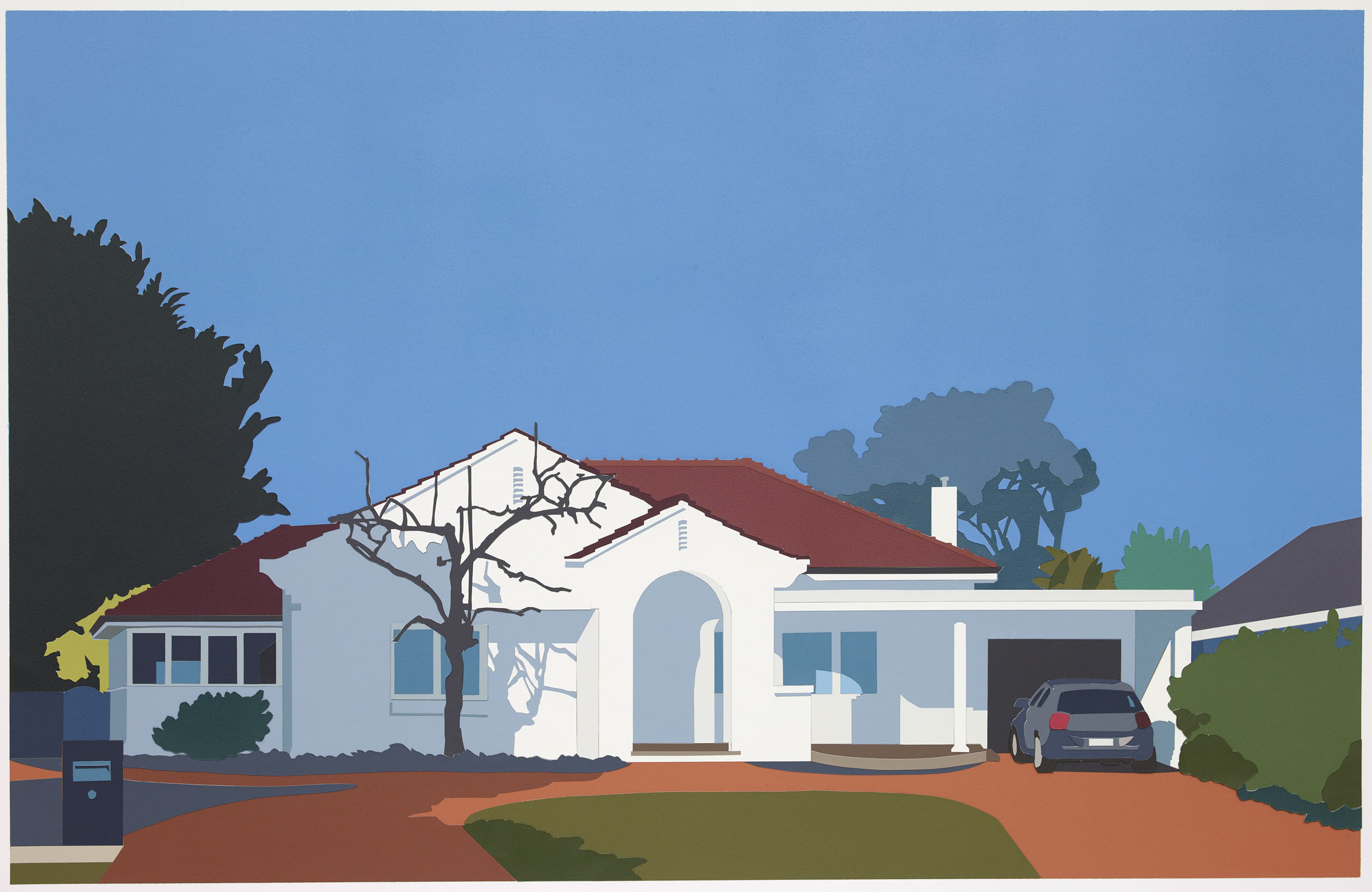 Joanna Lamb, House 072017, 2017, acrylic on paper, 48 x 75cm