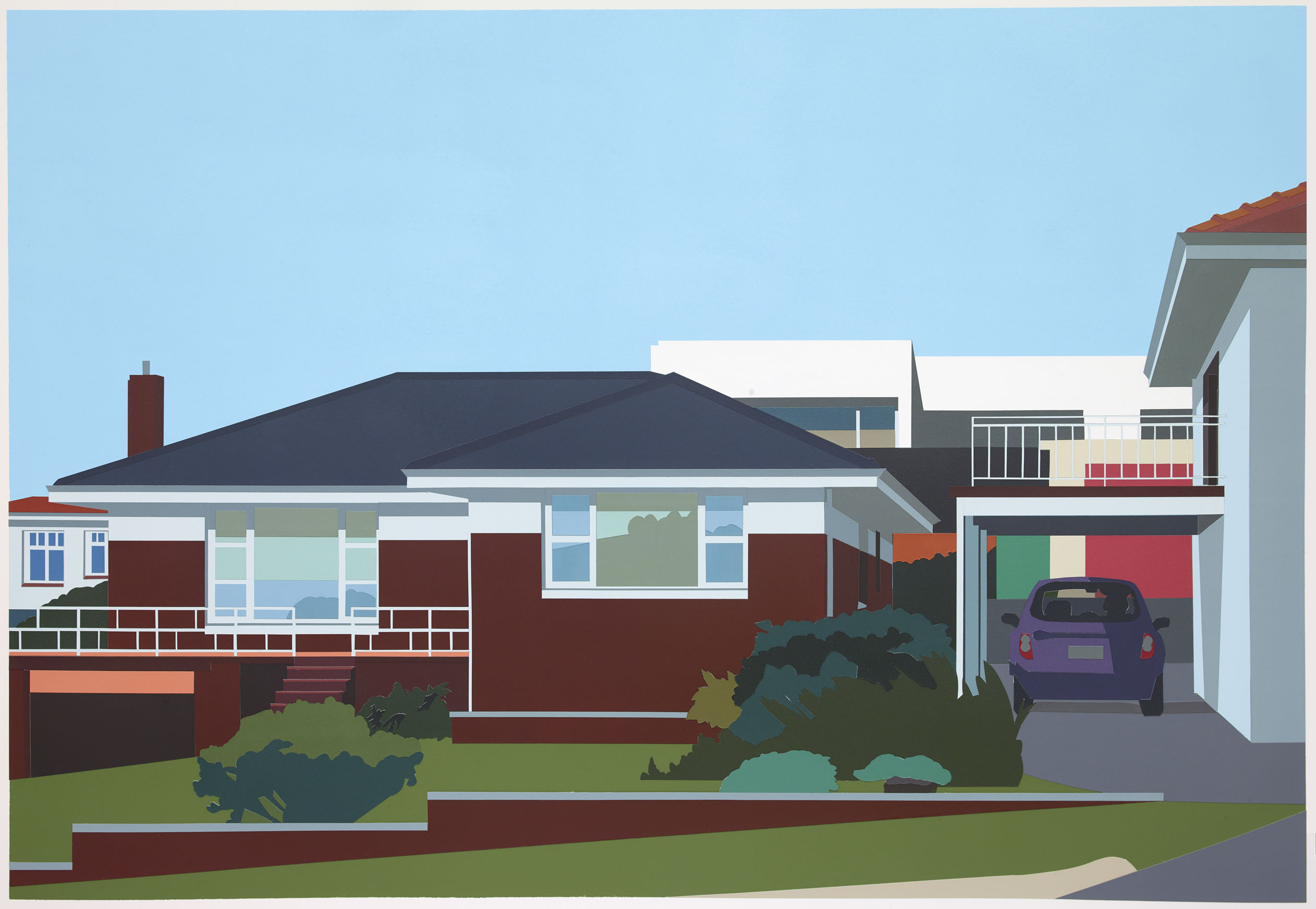 Joanna Lamb, House 042017, 2017, acrylic on paper, 64 x 94cm