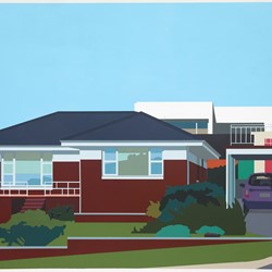 Joanna Lamb, House 042017, 2017, acrylic on paper, 64 x 94cm