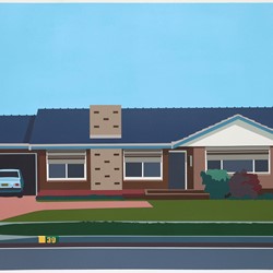 Joanna Lamb, House 062017, 2017, acrylic on paper, 50 x 75cm