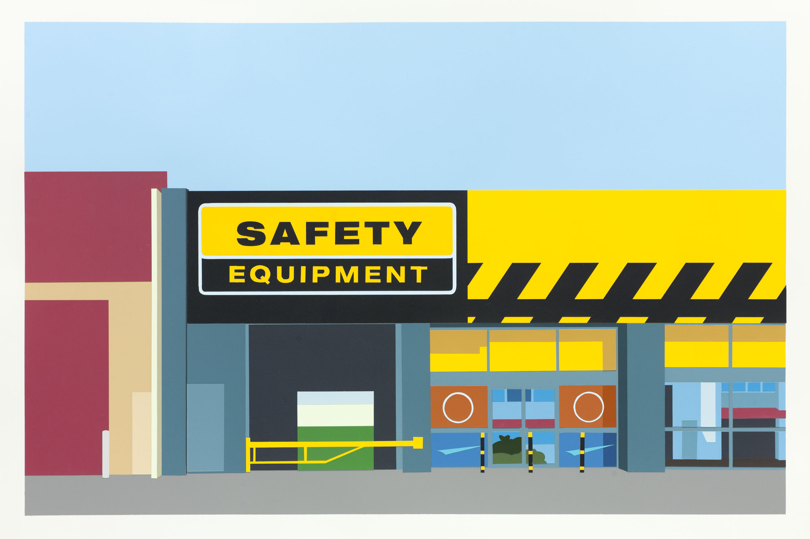 Joanna Lamb, Industrial Landscape 012016, 2016, acrylic on paper, 59 x 92cm