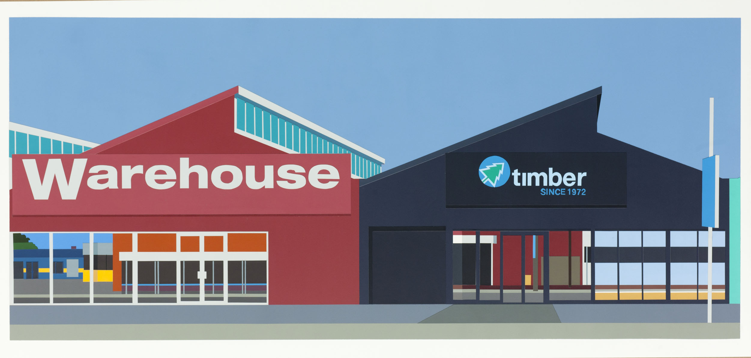 Joanna Lamb, Industrial Landscape 032016, 2016, acrylic on paper, 59 x 134cm