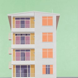 Joanna Lamb, Apartment 3, acrylic on canvas, 148.5 x 130cm