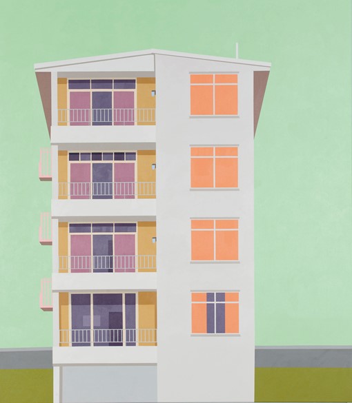 Joanna Lamb, Apartment 3, acrylic on canvas, 148.5 x 130cm