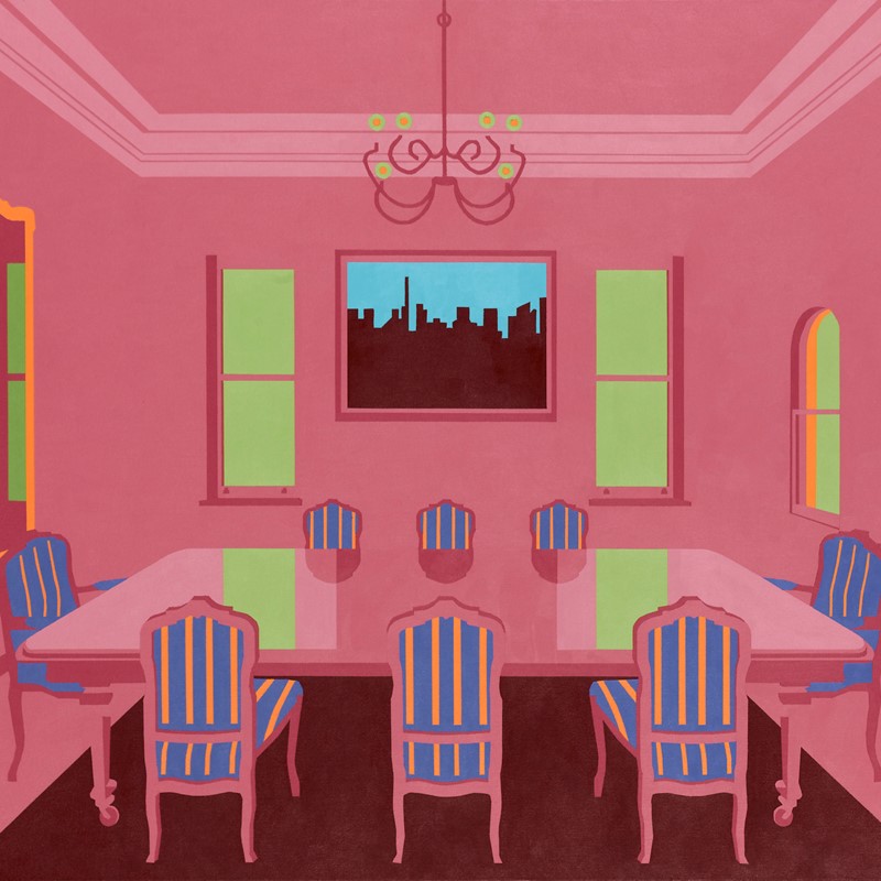 Joanna Lamb, Interior 1A, 2011, acrylic on canvas, 106 x 140cm