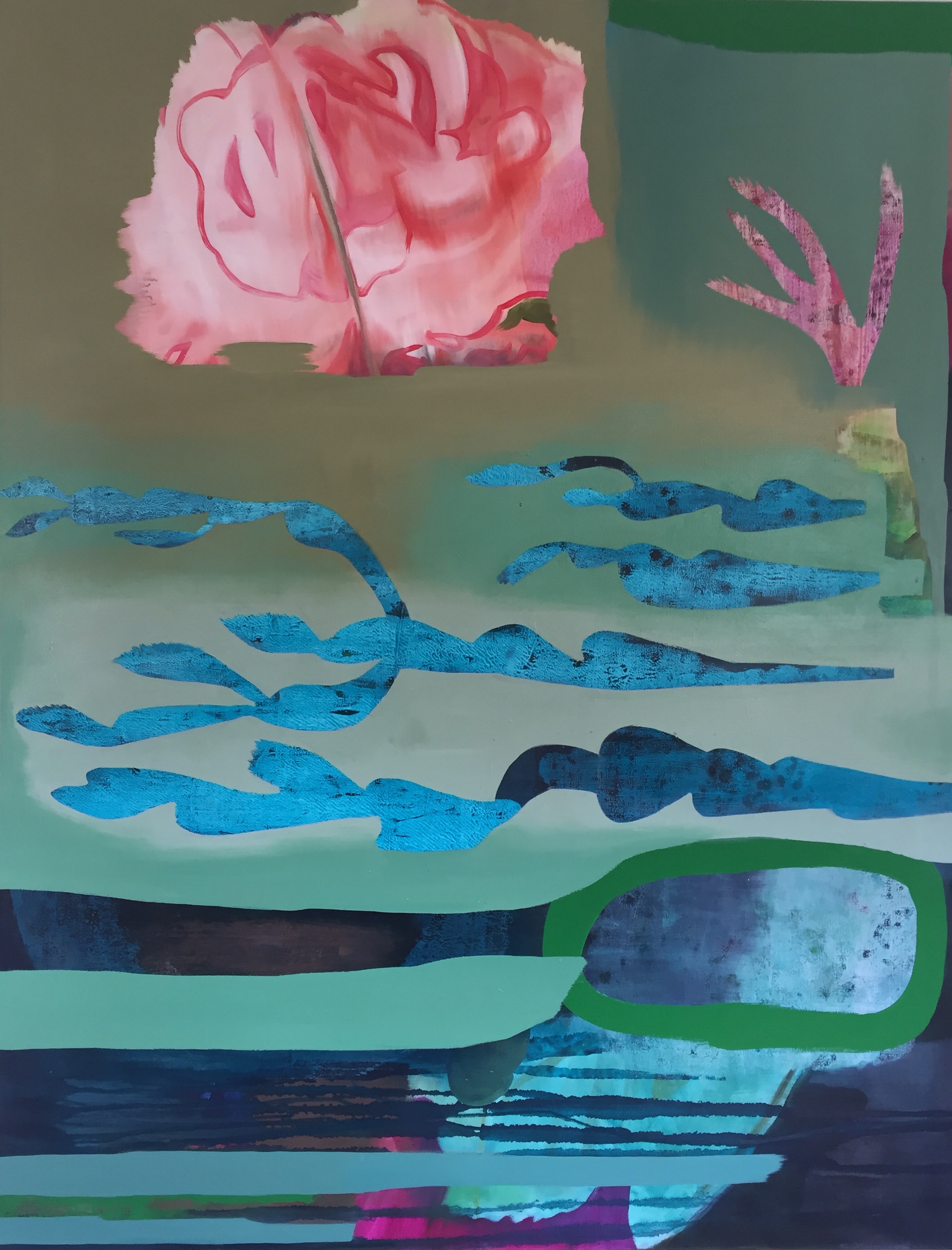 Jo Darbyshire, The Glorious Decline – Rose, 2018, oil on canvas, 180 x 140cm