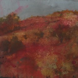 Merrick Belyea, Rottnest Landscape #6, 2015, oil on board, 40 x 40cm