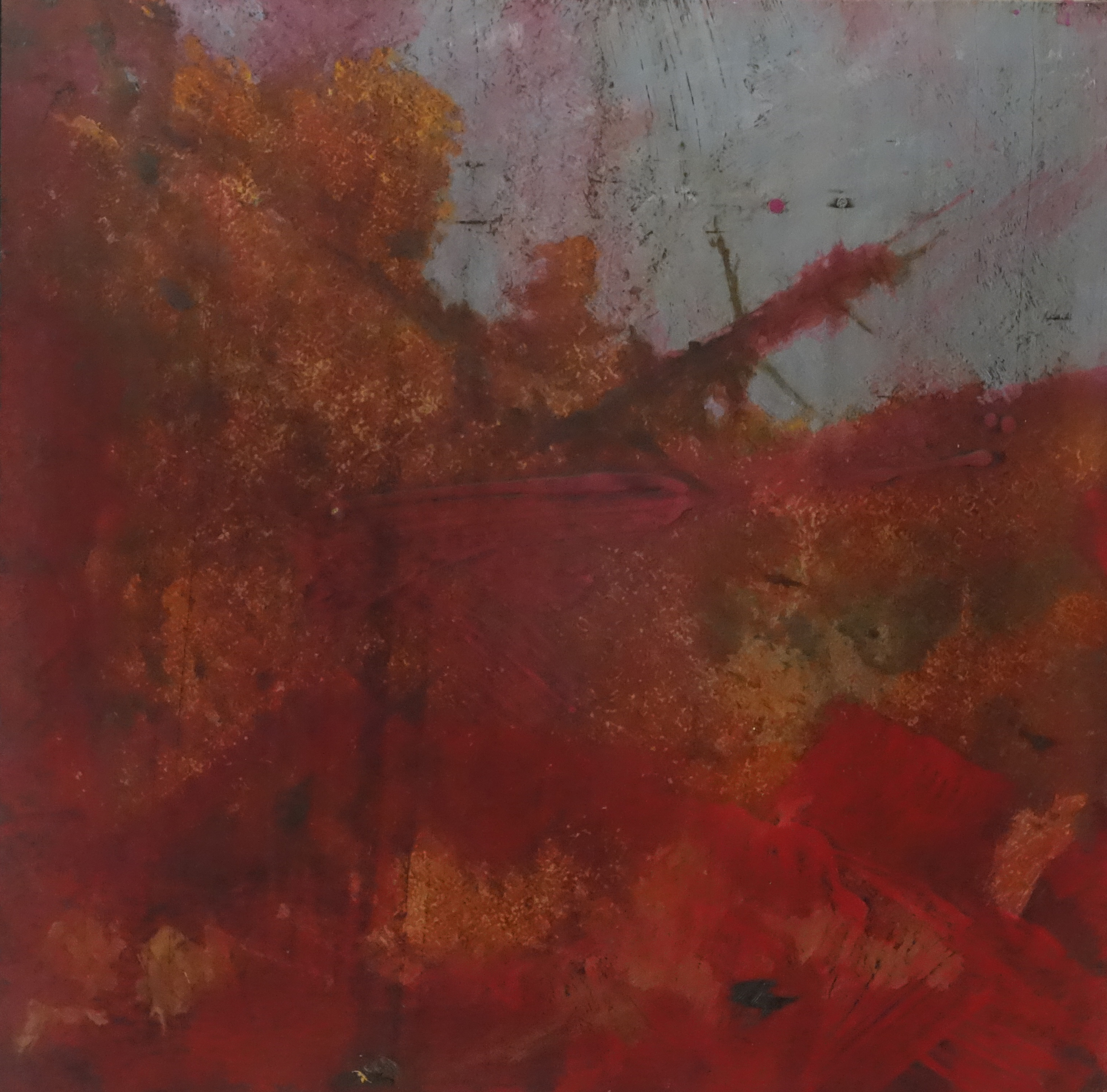 Merrick Belyea, Rottnest Landscape #7, 2015, oil on board, 40 x 40cm