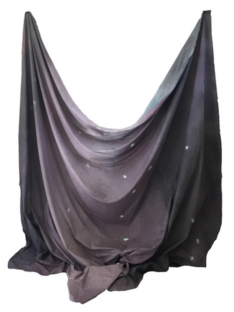 Penny Coss, Oyster Stain, 2018, acrylic on cotton,150 x 300cm