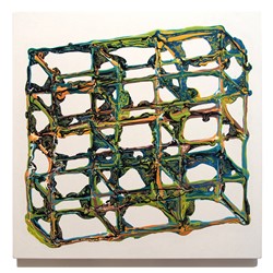 Alex Spremberg, Liquid Geometry 3, enamel on MDF, 60 x 60 x 3cm