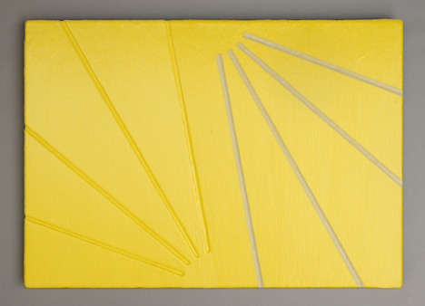 Andre Lipscombe, Painting (Yellow) 2016-2017, acrylic paint on wood, 42.5 x 60.5 x 4cm