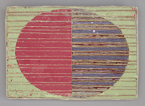 Andre Lipscombe, Uneven Painting, 2018, acrylic on wood, 30.5 x 21.5 x 5cm