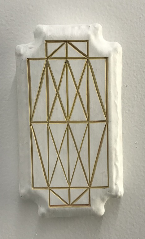 Andre Lipscombe, Cut Painting, 2018, acrylic paint on wood, 8.5 x 15.5 x 2cm