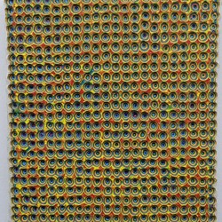 Andre Lipscombe, Painting with Chromatophores, 2018, acrylic paint on wood, 30 x 23 x 3cm