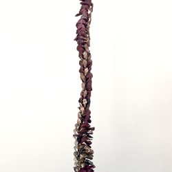 Sarah Elson, Lament of the Labellum - transfiguration 3, 2016, reclaimed silver, copper and gold on beading thread, 40 x 7 x 3cm. Art Gallery of Western Australia