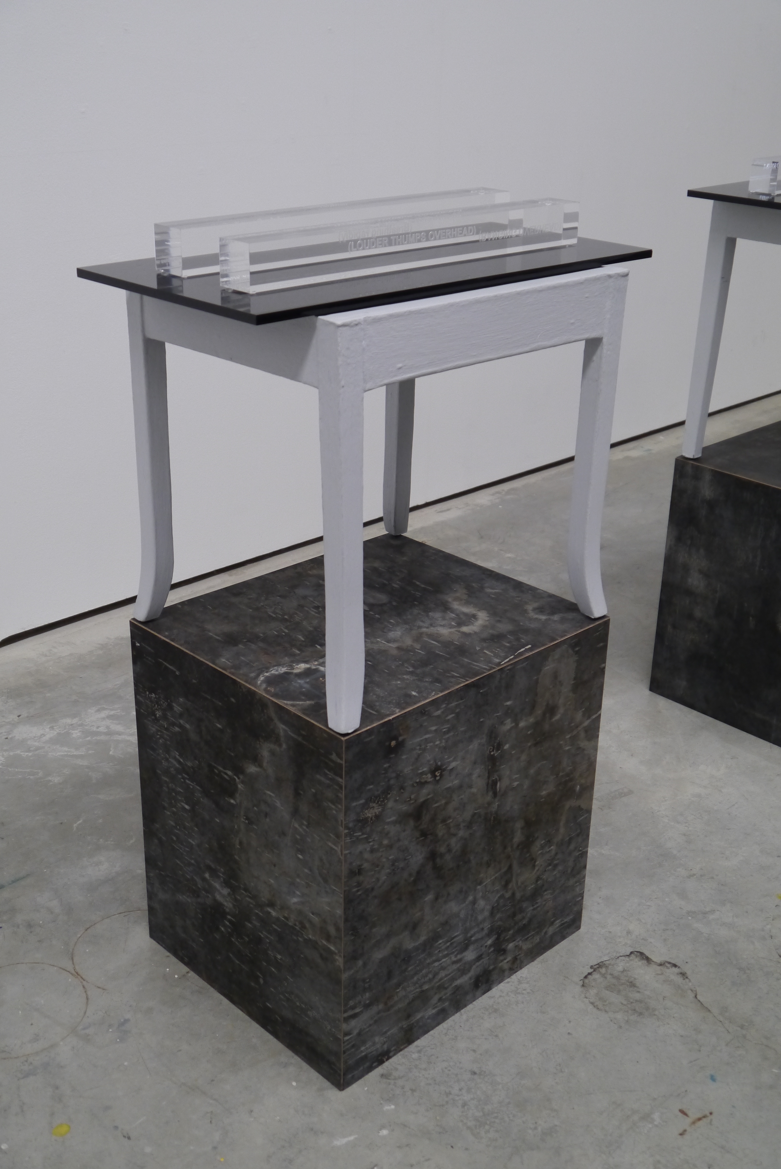 Jurek Wybraniec, Clear Black 1, 2016, laser etched acrylic, wood, polymer paint, 100 x 60 x 50cm.JPG