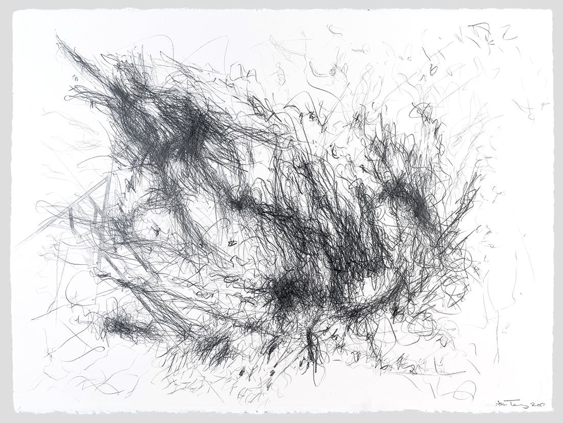 Jon Tarry, Perth Runway Sound Drawing, pencil on paper, 56 x 75cm