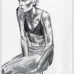 Megan Salmon, Lucy, pencil on paper, 75 x 56cm