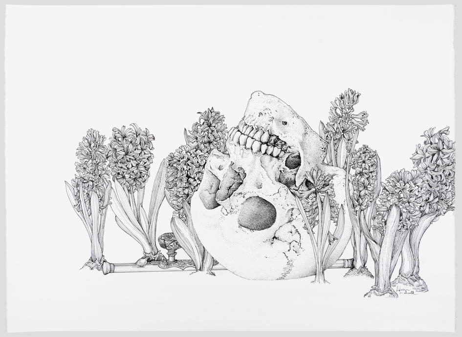 Andrew Nicholls, Thy Decay is still Impregnate with Divinity, archival ink on paper, 56 x 75cm