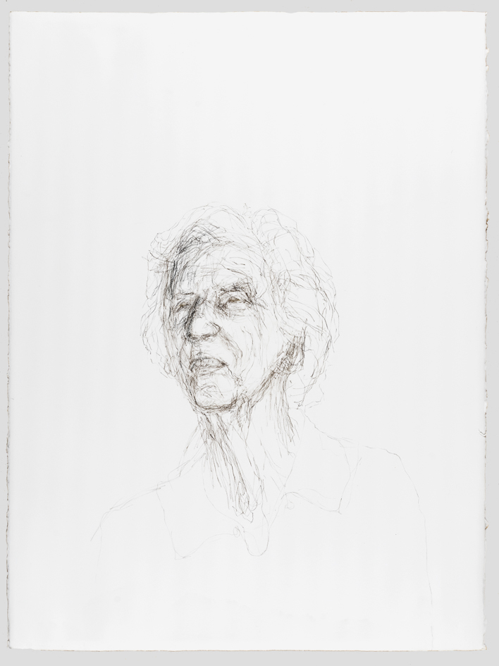 Angela Stewart, Nancy, sepia pencil on paper, 75 x 56cm