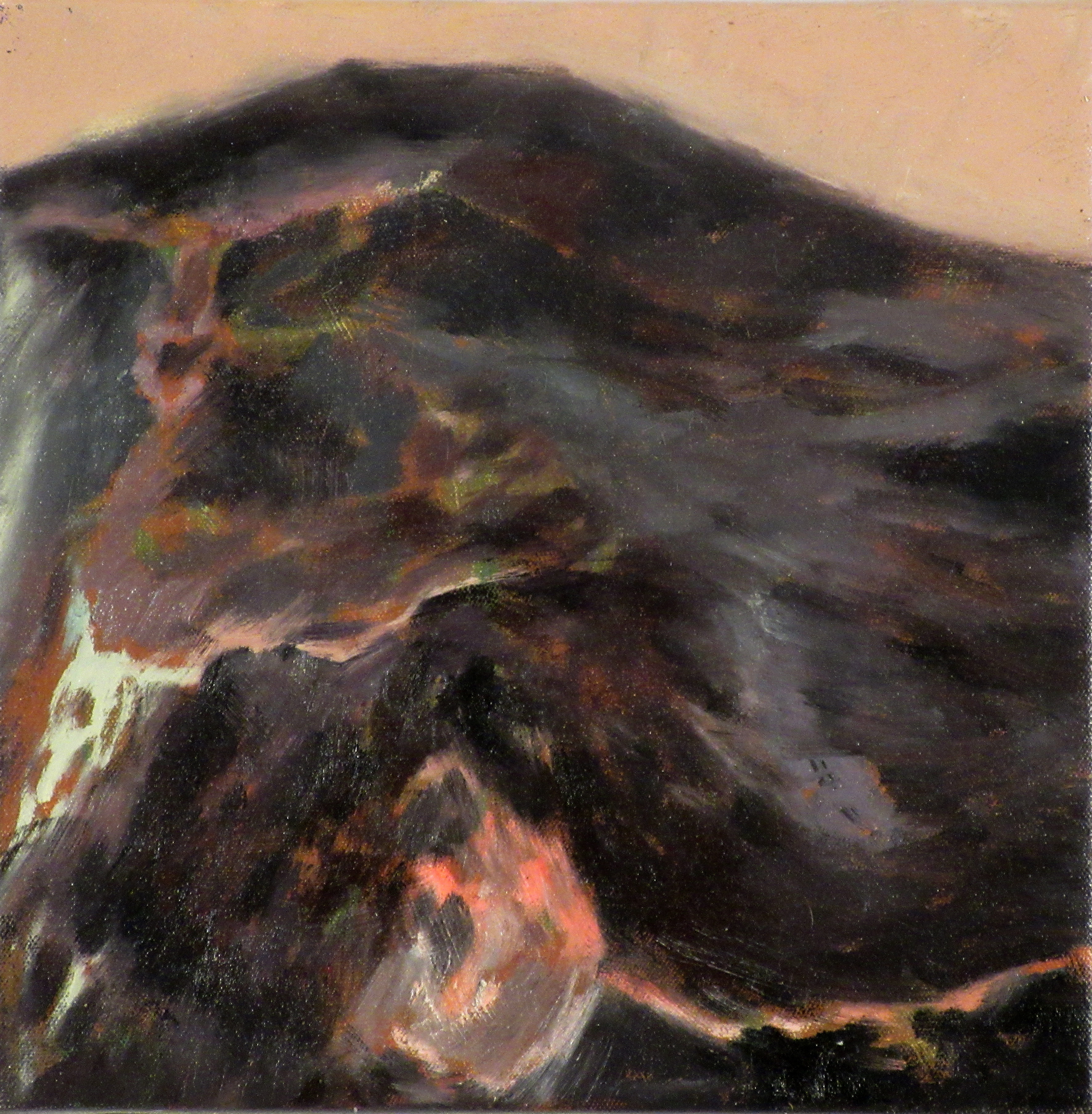 Kevin Robertson, Meteorite Surface View, 2017, oil on canvas, 30.5 x 30.5cm