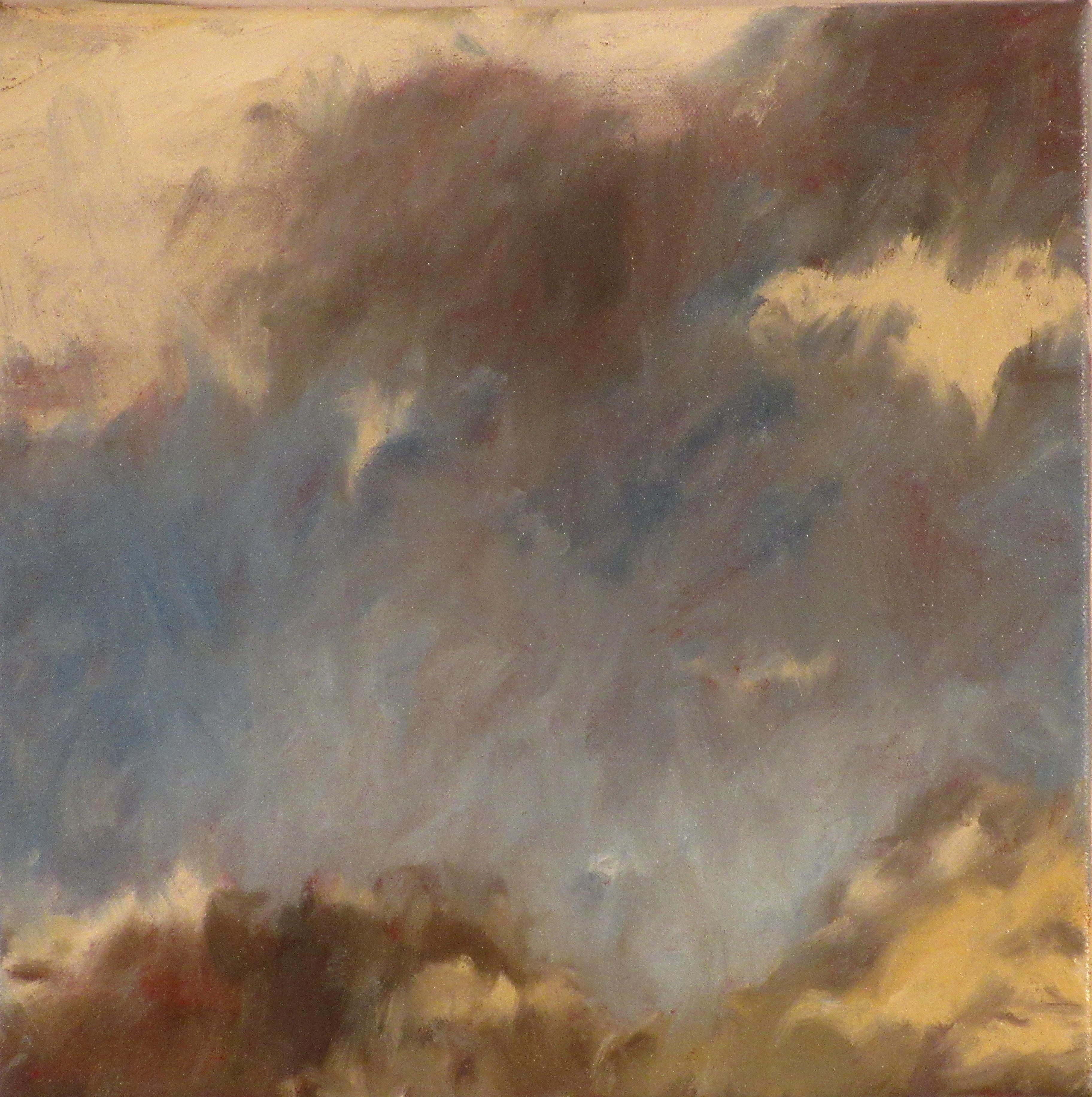 Kevin Robertson, Summer Clouds, 2018, oil on canvas, 30.5 x 30.5cm