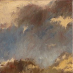 Kevin Robertson, Summer Clouds, 2018, oil on canvas, 30.5 x 30.5cm