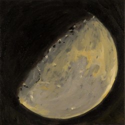 Kevin Robertson, Waning Gibbous, 2018, oil on canvas, 30.5 x 30.5cm