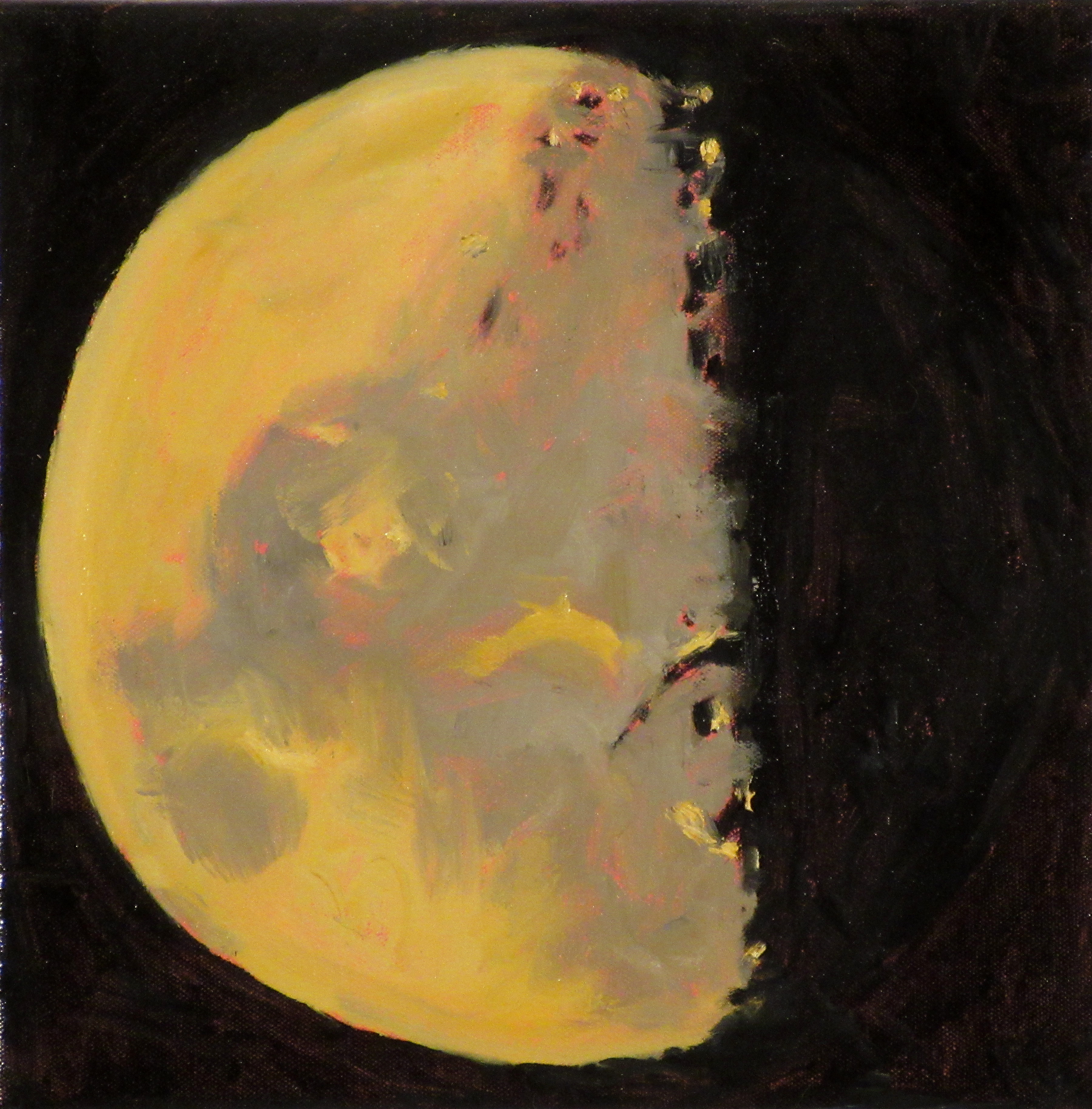 Kevin Robertson, Waxing Gibbous, 2018, oil on canvas, 30.5 x 30.5cm