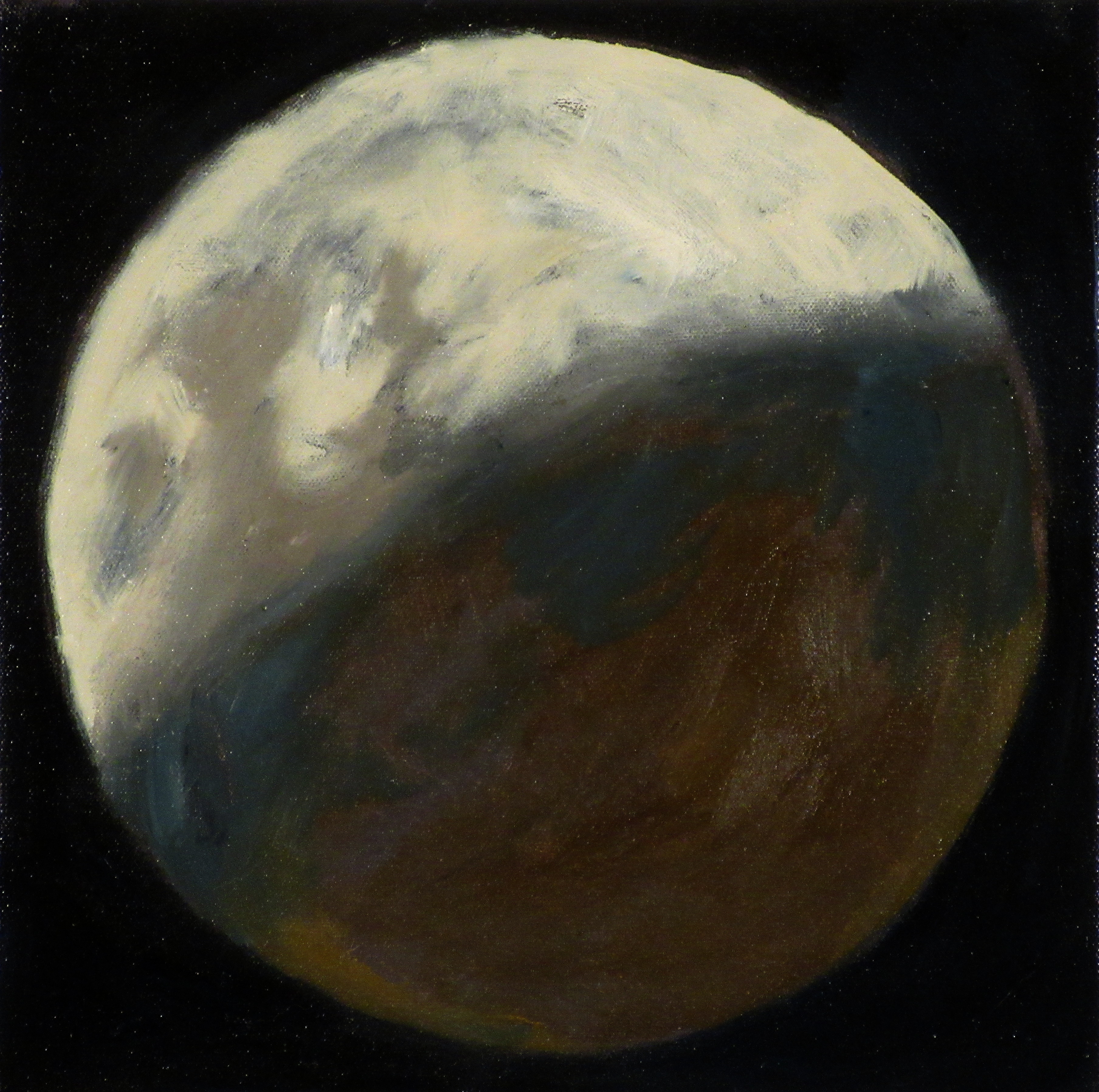 Kevin Robertson, Eclipse II, 2018, oil on canvas, 30.5 x 30.5cm