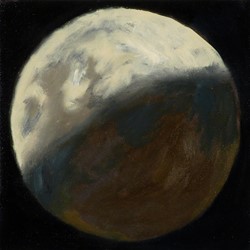 Kevin Robertson, Eclipse II, 2018, oil on canvas, 30.5 x 30.5cm
