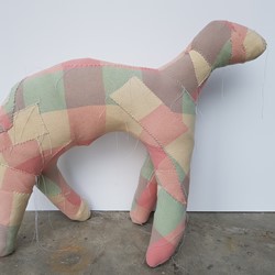 Olga Cironis, Wayne, 2018, steel, foam, wool blanket and thread, 76 x 92 x 30cm