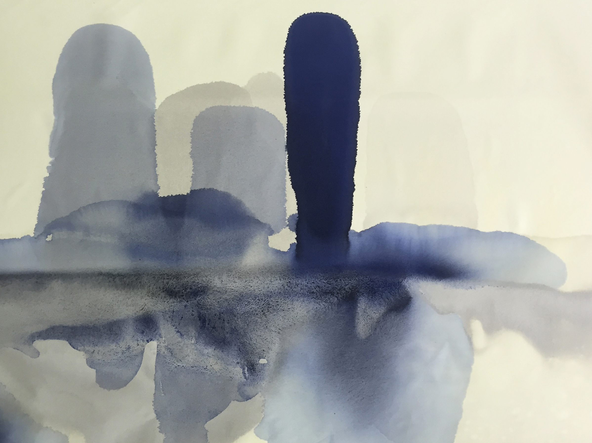 Penny Coss, Blue Series 3, 2016, acrylic on canvas, 90 x 112cm