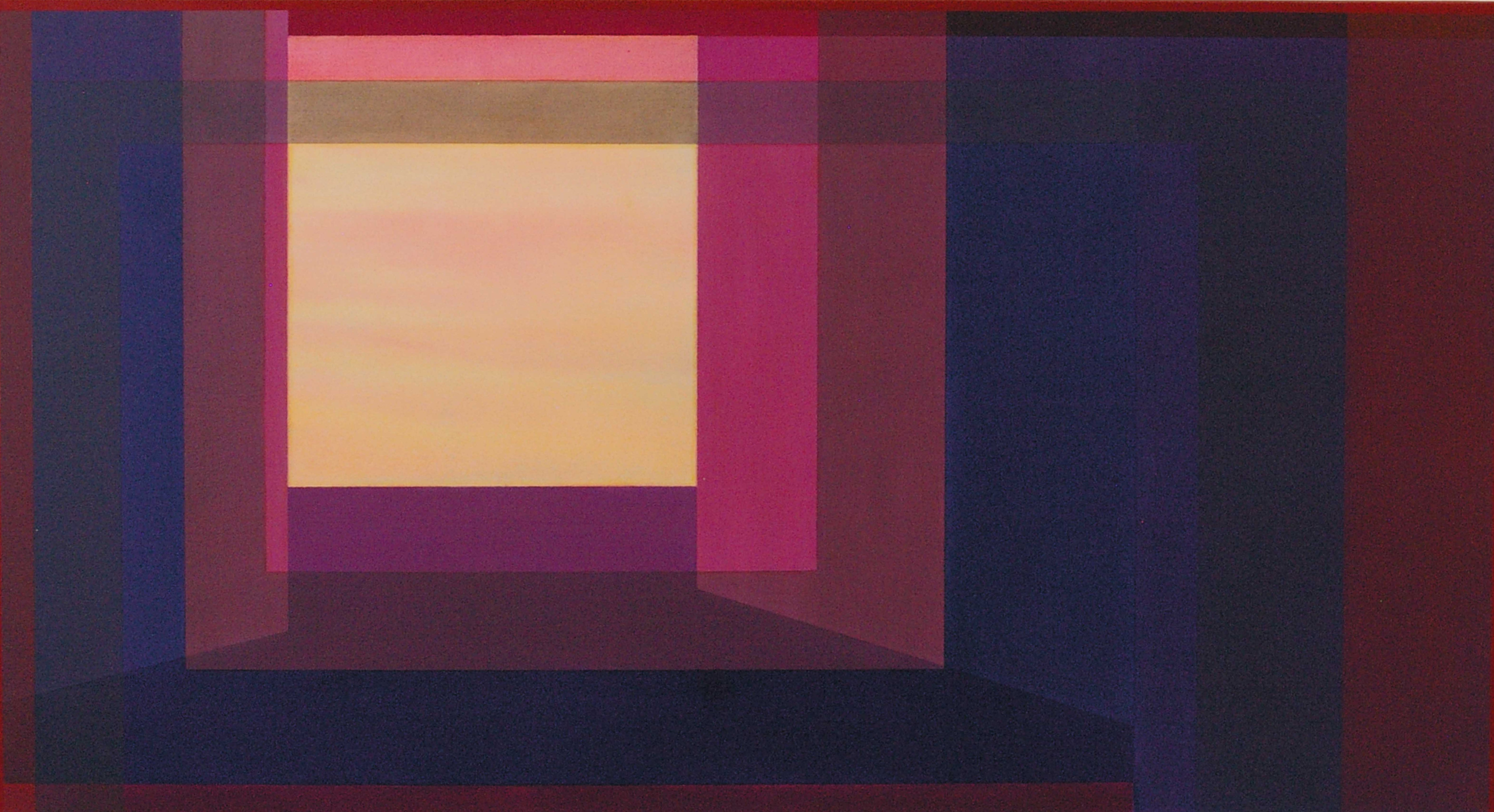 Jeremy Kirwan-Ward, View with a Room 8, acrylic on canvas, 65.5 x 121cm