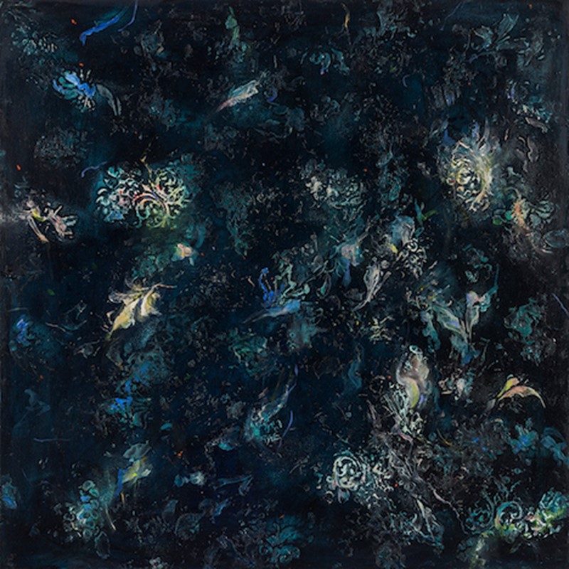 Angela Stewart, Sapience 11, 2017, acrylic and oil on board, 75 x 75cm